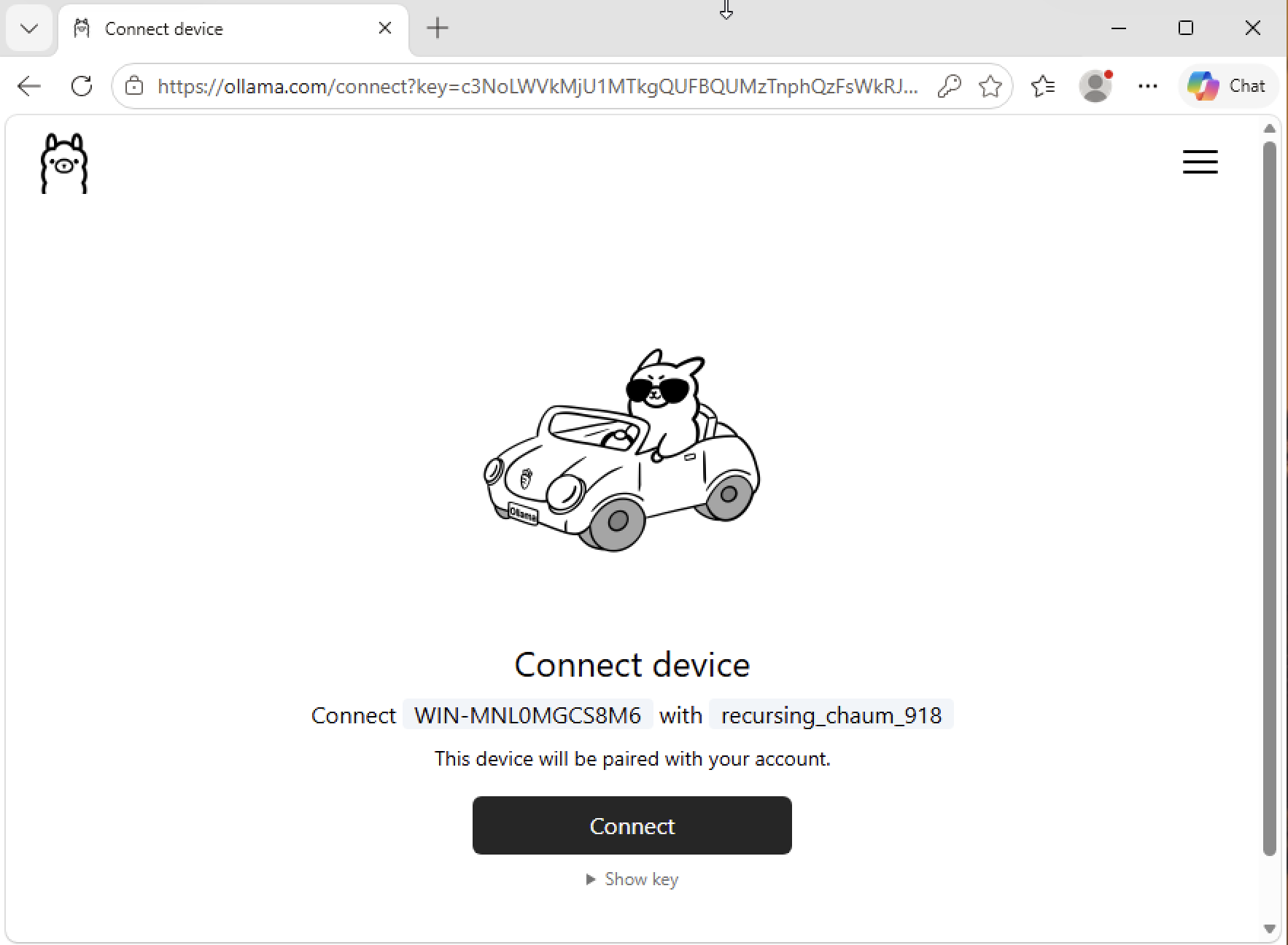 Ollama connect device